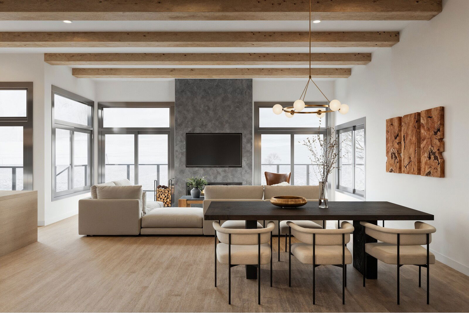 Lux Airy Combined Living and Dining Room