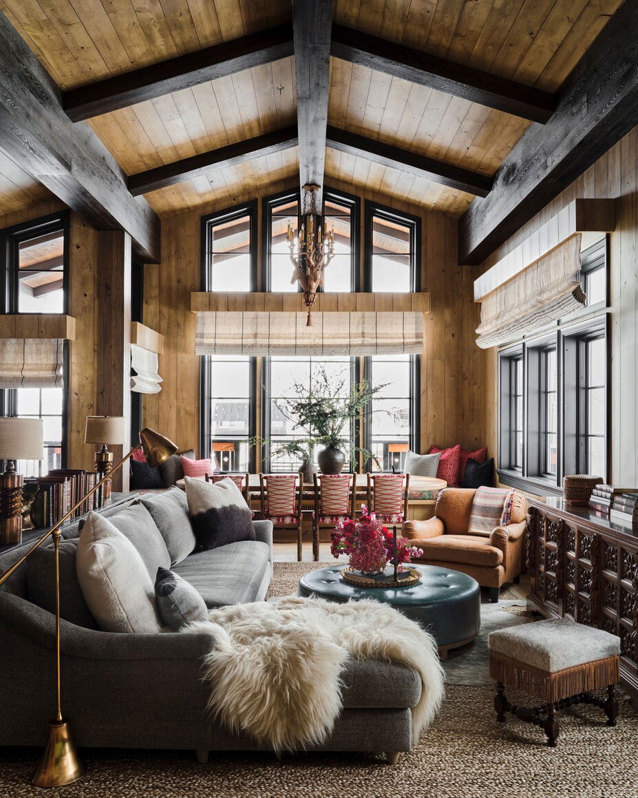 Rustic Living Room AI Interior Design