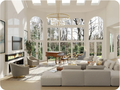 Virtual interior design services 3d rendering